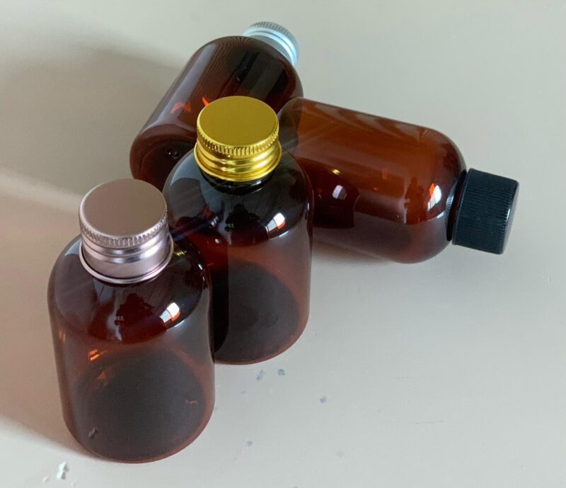 100ml Amber PET Boston Bottles - Image 2