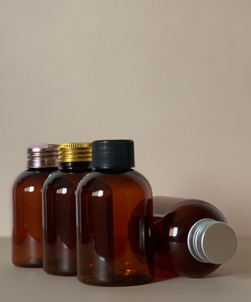 100ml Amber PET Boston Bottles