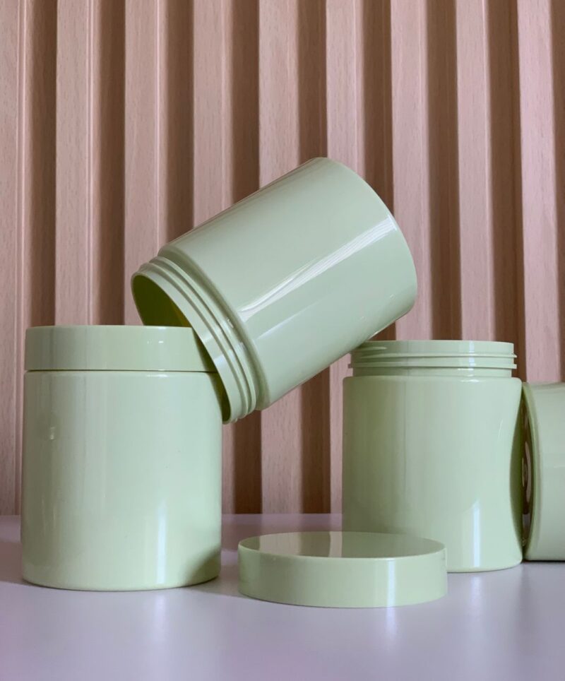 250ml PET Plastic Green Jar - Image 2