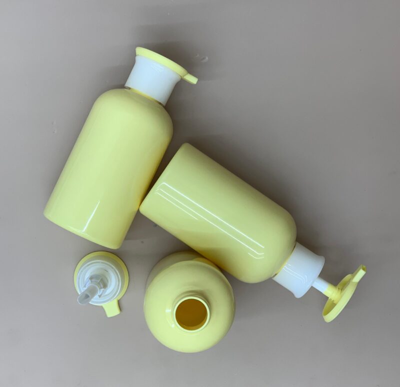 300ml PET Yellow Bottle with Pump