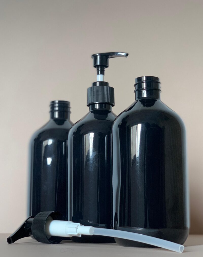 Boston Black PET Bottle with Pump